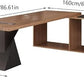 ENGENDER Computer Desk Simple Chinese Solid Wood Furniture, Large Board Table with Tea Table Side Cabinet for Home Living Room, Suitable for Company Office and Tea Making Escritorio(220x80x75cm)
