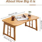 Japanese Folding Floor Table,Bamboo Foldable Coffee Table,Portable Collapsible Tatami Low Table for Sitting on Floor Suitable for Tea Room,Bay Window,Tatami Living Room,No Assembly (Wood)