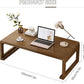 Japanese Floor Table Tea Table Low Coffee Table Bamboo Versatile Folding Design for Tatami Home,Office,Living Room (Walnut, 47.24" Dx 19.68" W x11.8 H)