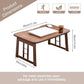 Japanese Folding Coffee Table,Bamboo Foldable Floor Low Table for Sitting on Floor,Portable Collapsible Meditation Tea Table for Tatami Living Room Bay Window,No Assembly (Brown)