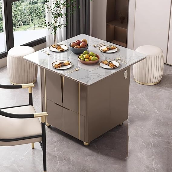 Tea Table Smart Coffee Table, Mobile Tea Table, Multifunctional Tea Table, Lifting Mobile Tea Cart Tea Tray, Voice Lift Tea Table with USB Charging Port Side Table(Medium)