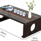 Foldable Japanese Coffee Table，Folding Japanese Floor Table，Natural Brown Coffee Table, Minimalist Tatami Table, Suitable for Living Room,Dining Room, Etc. (Antique Black, 39.4″x19.7″x11.8″)