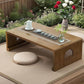 Japanese Folding Coffee Table 2025 Newly Upgraded Japanese Floor Table No Assembly, Solid Wood Low Tatami Table Portable Japanese Style Low Tea Coffee Table for Sitting on The Floor Easy Storage