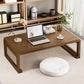 Japanese Floor Table Tea Table Low Coffee Table Bamboo Versatile Folding Design for Tatami Home,Office,Living Room (Walnut, 47.24" Dx 19.68" W x11.8 H)